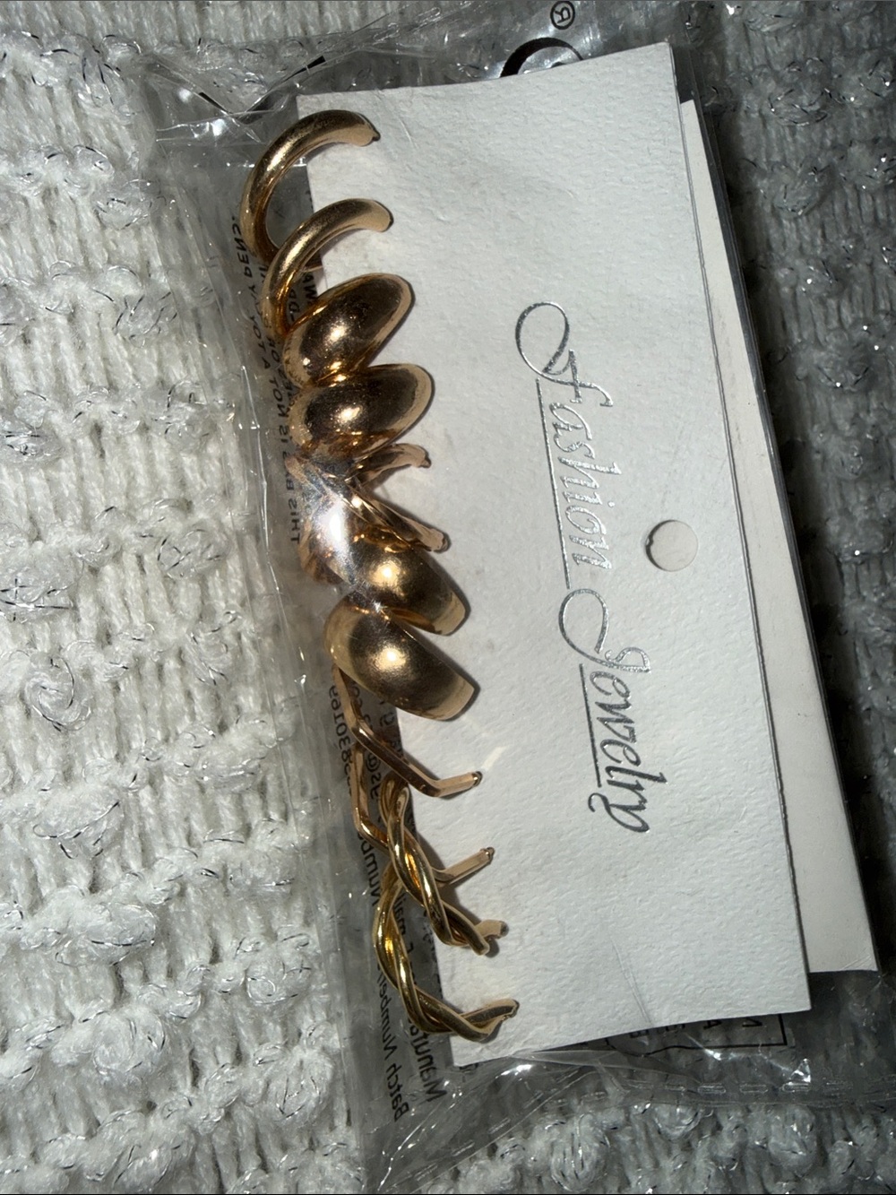 Fashion Jewelry Gold Earrings (6 pair) 6 pack